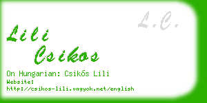 lili csikos business card