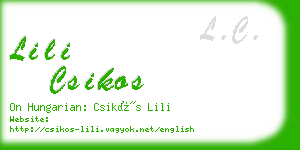 lili csikos business card